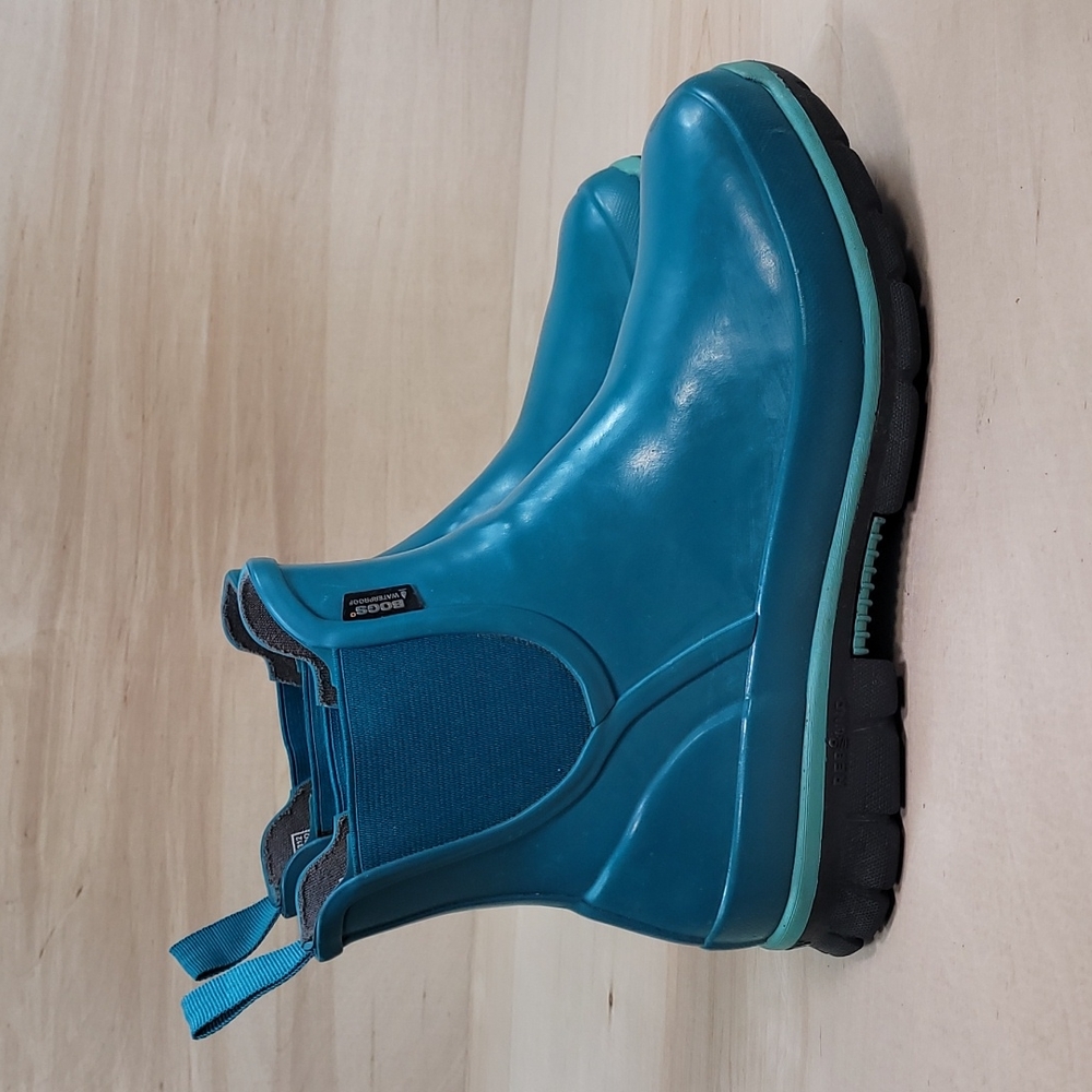 Bogs Amanda Slip Boot 72953-312 Women's Blue/Green Rubber Rain Boots